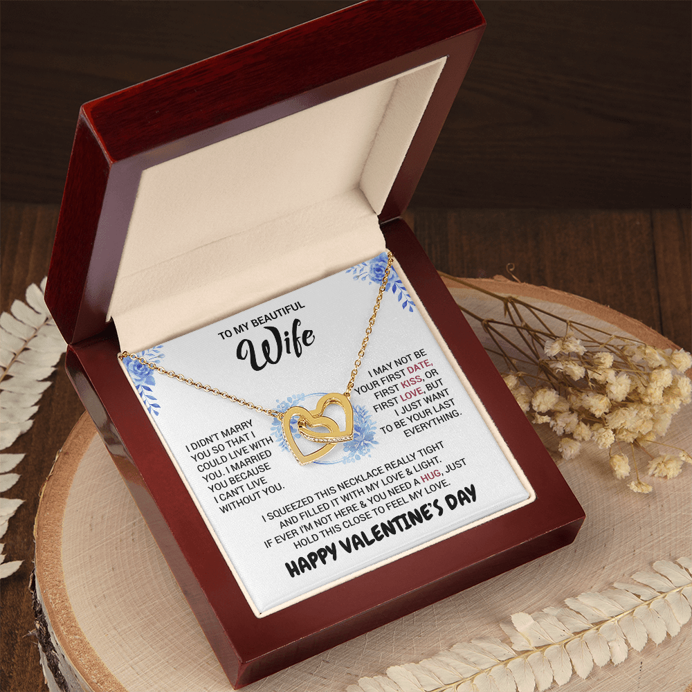 Side by Side Forever - Interlocking Hearts Necklace for my Beautiful Wife. - Gilded Age Store
