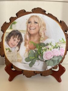 Personalised Photos on Rustic Wood Slices. - Gilded Age Store