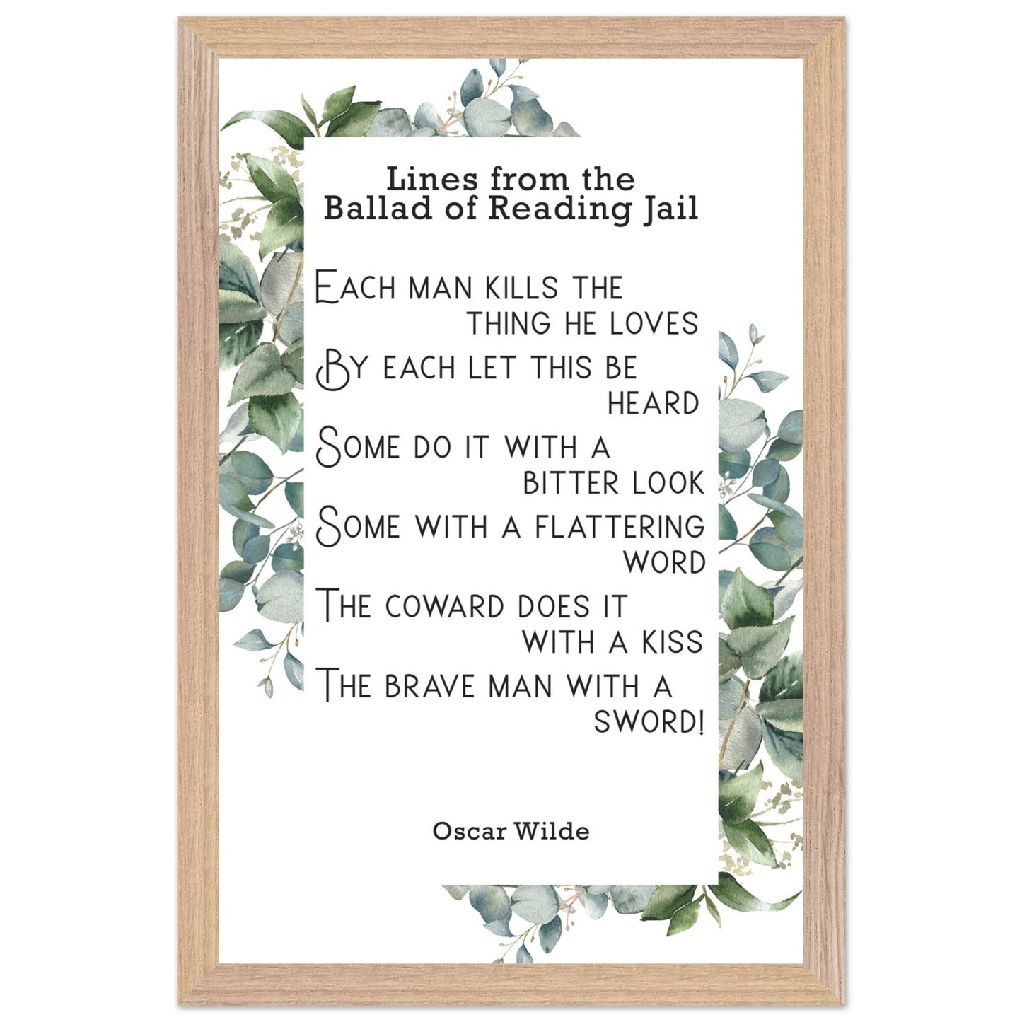 Lines from well known Irish poems in premium wooden frames. - Gilded Age Store