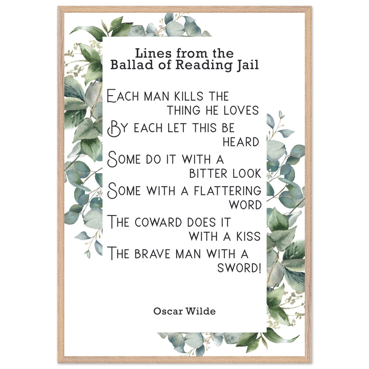 Lines from well known Irish poems in premium wooden frames. - Gilded Age Store