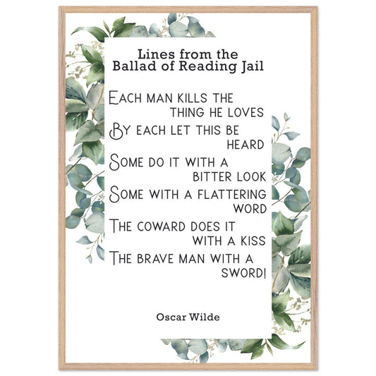 Lines from well known Irish poems in premium wooden frames. - Gilded Age Store