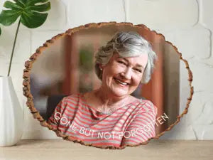 Personalized Photo on Rustic Wood Slice | Unique Custom Photo GiftCustom Photo Wood Slice Gift |