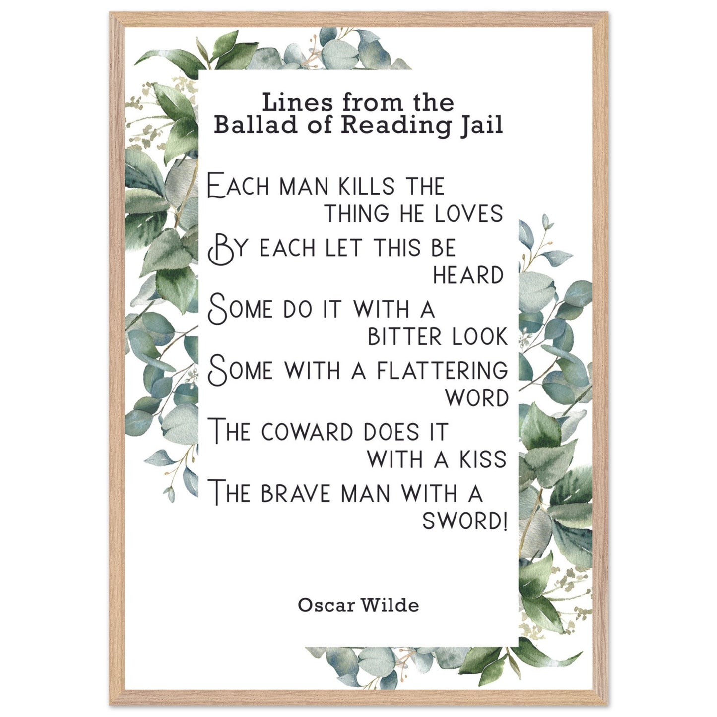Lines from well known Irish poems in premium wooden frames. - Gilded Age Store