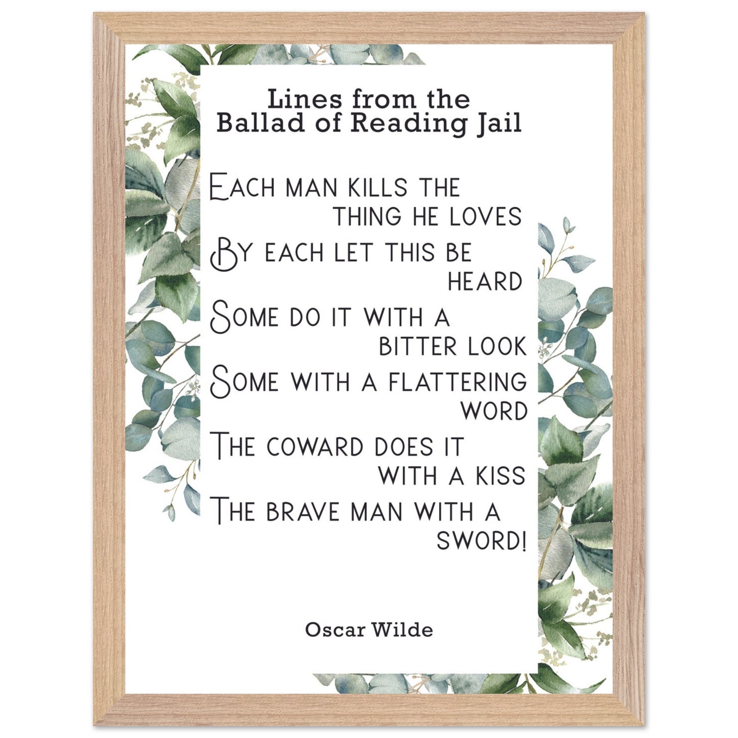 Lines from well known Irish poems in premium wooden frames. - Gilded Age Store