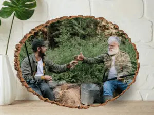 Personalized Photo on Rustic Wood Slice | Unique Custom Photo GiftCustom Photo Wood Slice Gift |