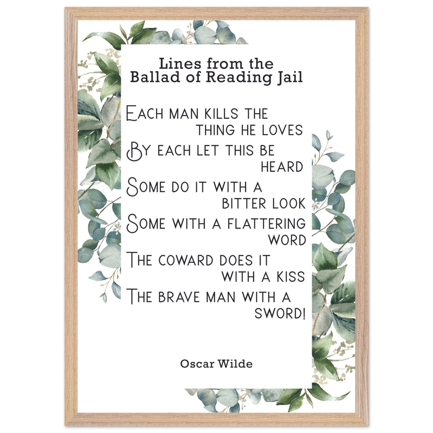 Lines from well known Irish poems in premium wooden frames. - Gilded Age Store