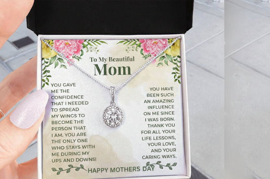 Mothers Day Necklace gift from Son or Daughter , complete with beautifully crafted love message card. - Gilded Age Store