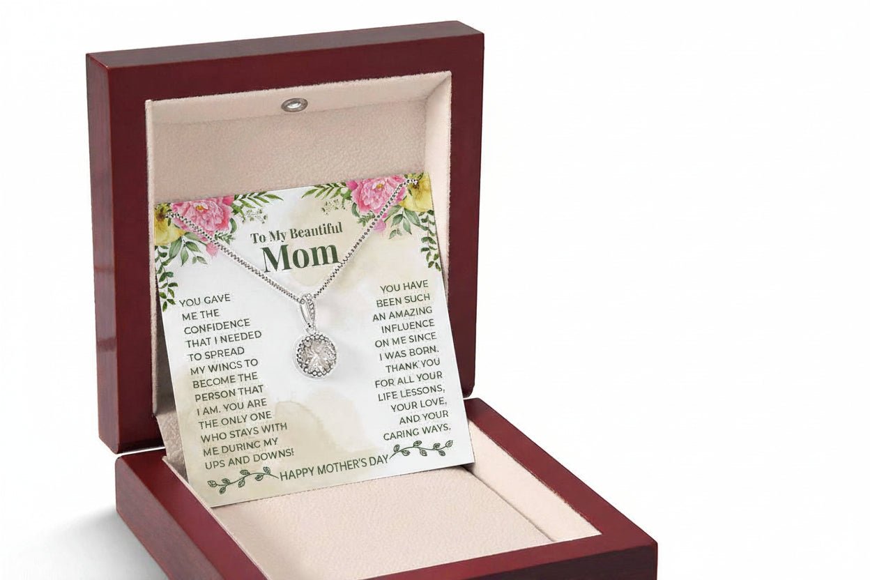 Mothers Day Necklace gift from Son or Daughter , complete with beautifully crafted love message card. - Gilded Age Store