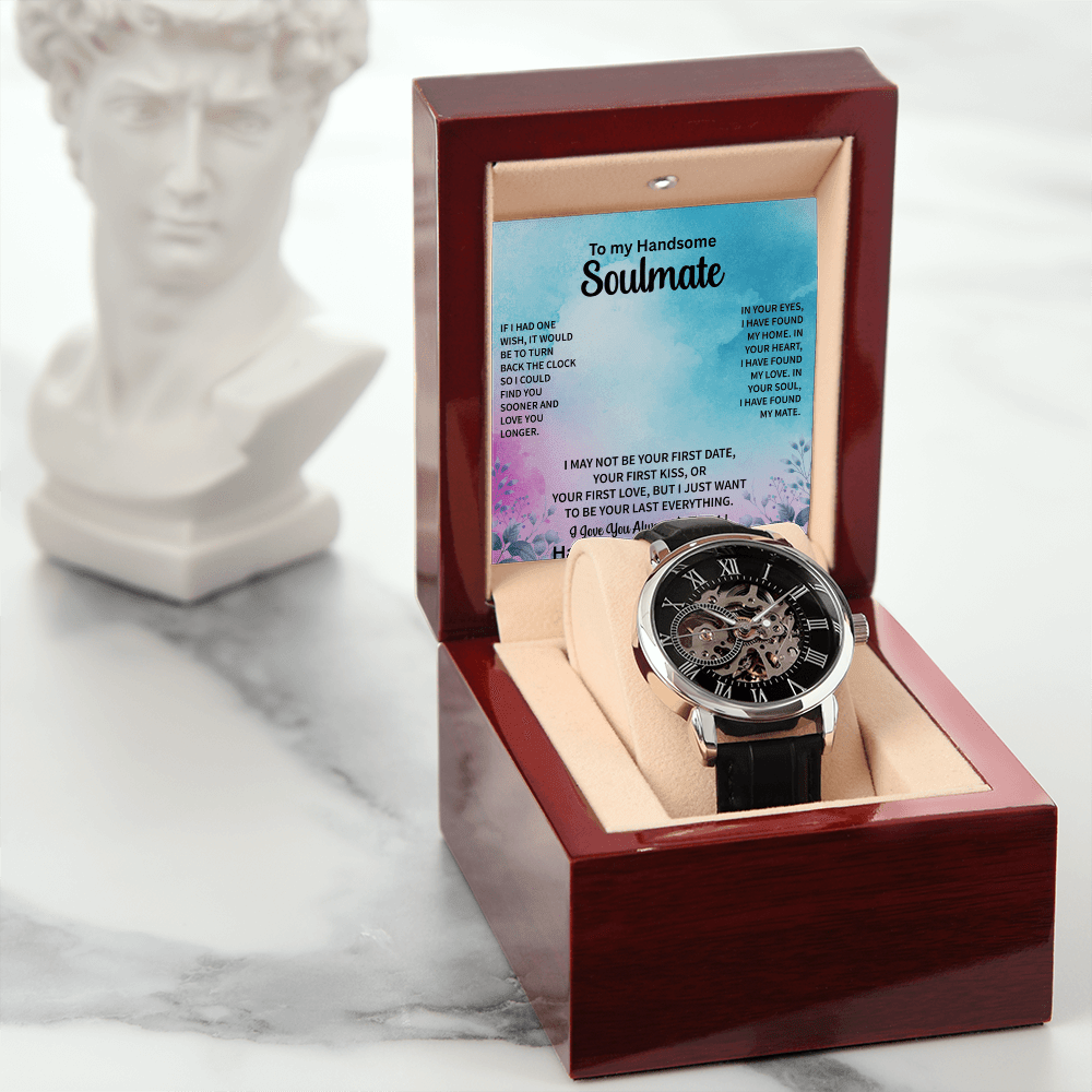 To My Everything" Men's Chronograph Watch – Sophisticated Valentine's Gift for My Handsome Soulmate - Gilded Age Store