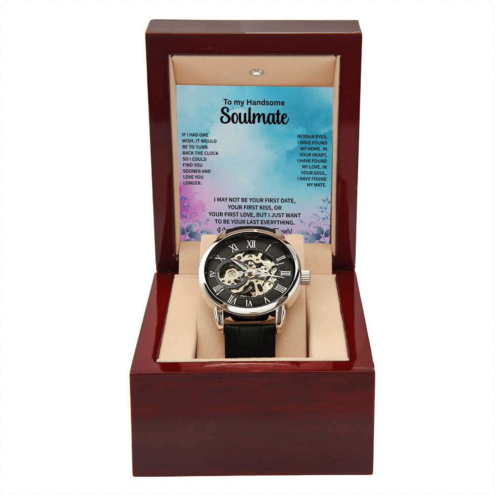 To My Everything" Men's Chronograph Watch – Sophisticated Valentine's Gift for My Handsome Soulmate - Gilded Age Store