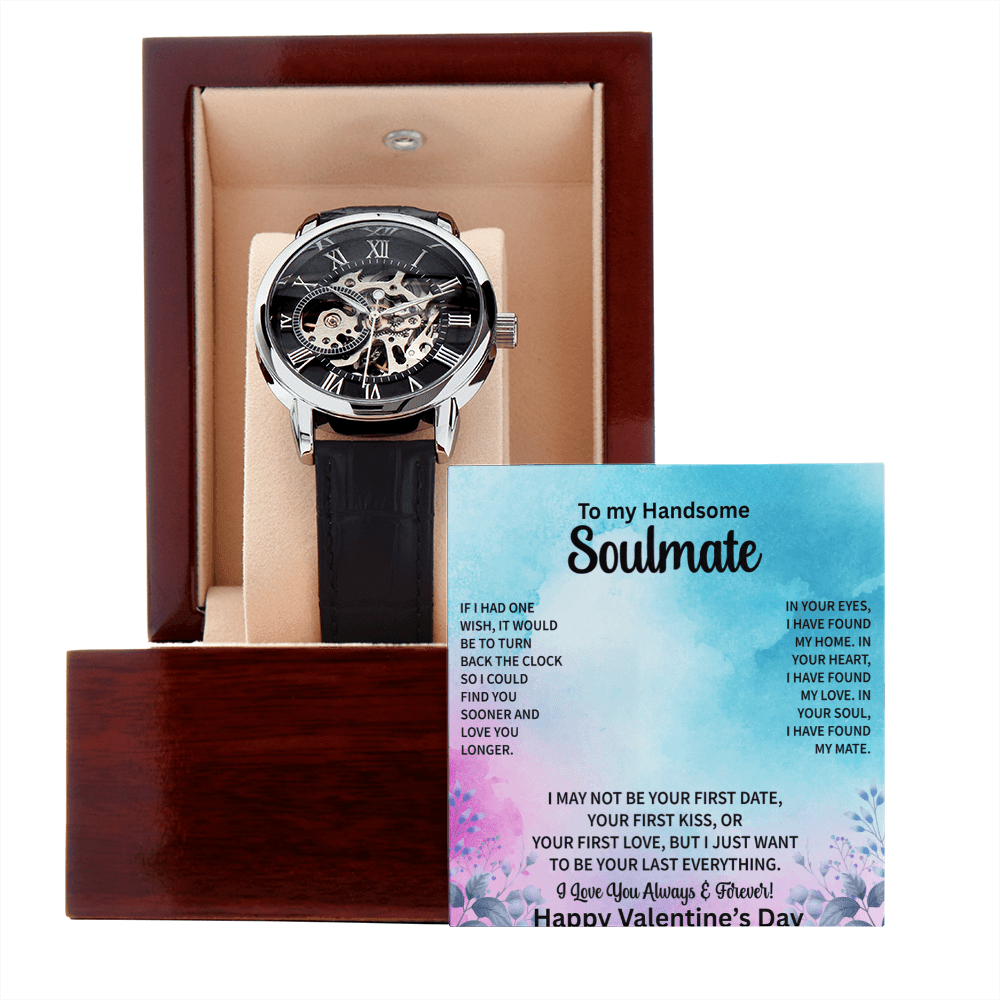 To My Everything" Men's Chronograph Watch – Sophisticated Valentine's Gift for My Handsome Soulmate - Gilded Age Store