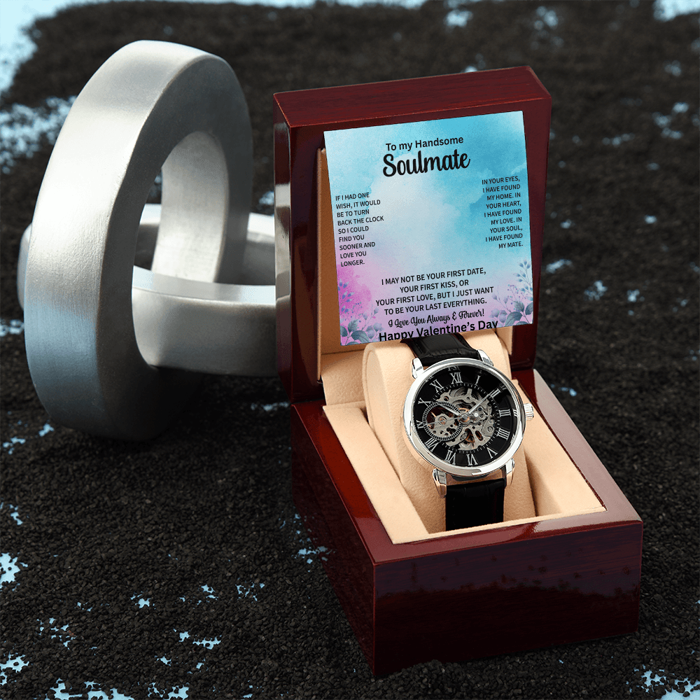To My Everything" Men's Chronograph Watch – Sophisticated Valentine's Gift for My Handsome Soulmate - Gilded Age Store