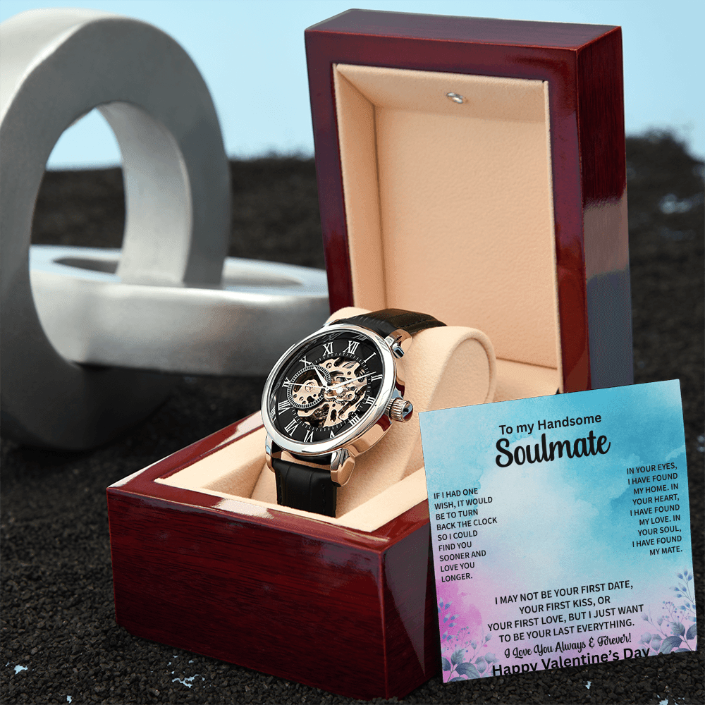 To My Everything" Men's Chronograph Watch – Sophisticated Valentine's Gift for My Handsome Soulmate - Gilded Age Store