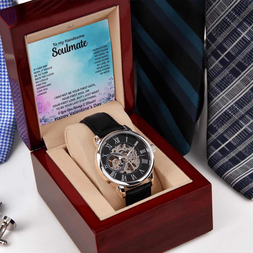 To My Everything" Men's Chronograph Watch – Sophisticated Valentine's Gift for My Handsome Soulmate - Gilded Age Store