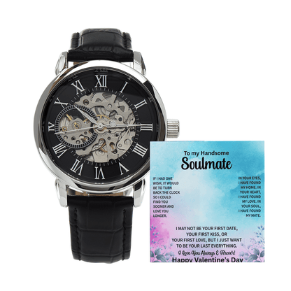 To My Everything" Men's Chronograph Watch – Sophisticated Valentine's Gift for My Handsome Soulmate - Gilded Age Store