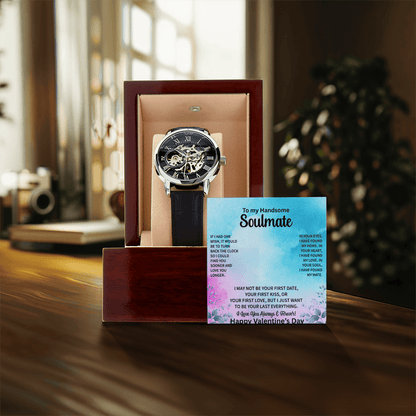 To My Everything" Men's Chronograph Watch – Sophisticated Valentine's Gift for My Handsome Soulmate - Gilded Age Store