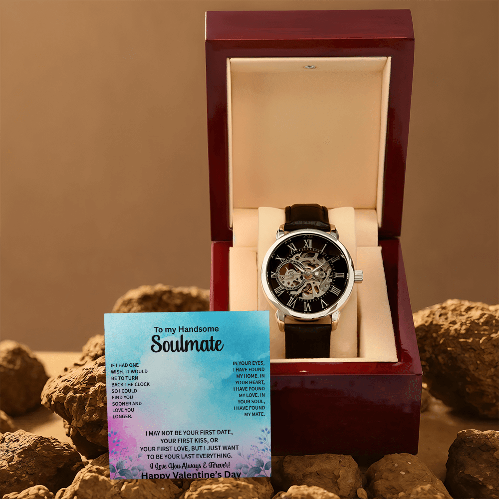 To My Everything" Men's Chronograph Watch – Sophisticated Valentine's Gift for My Handsome Soulmate - Gilded Age Store