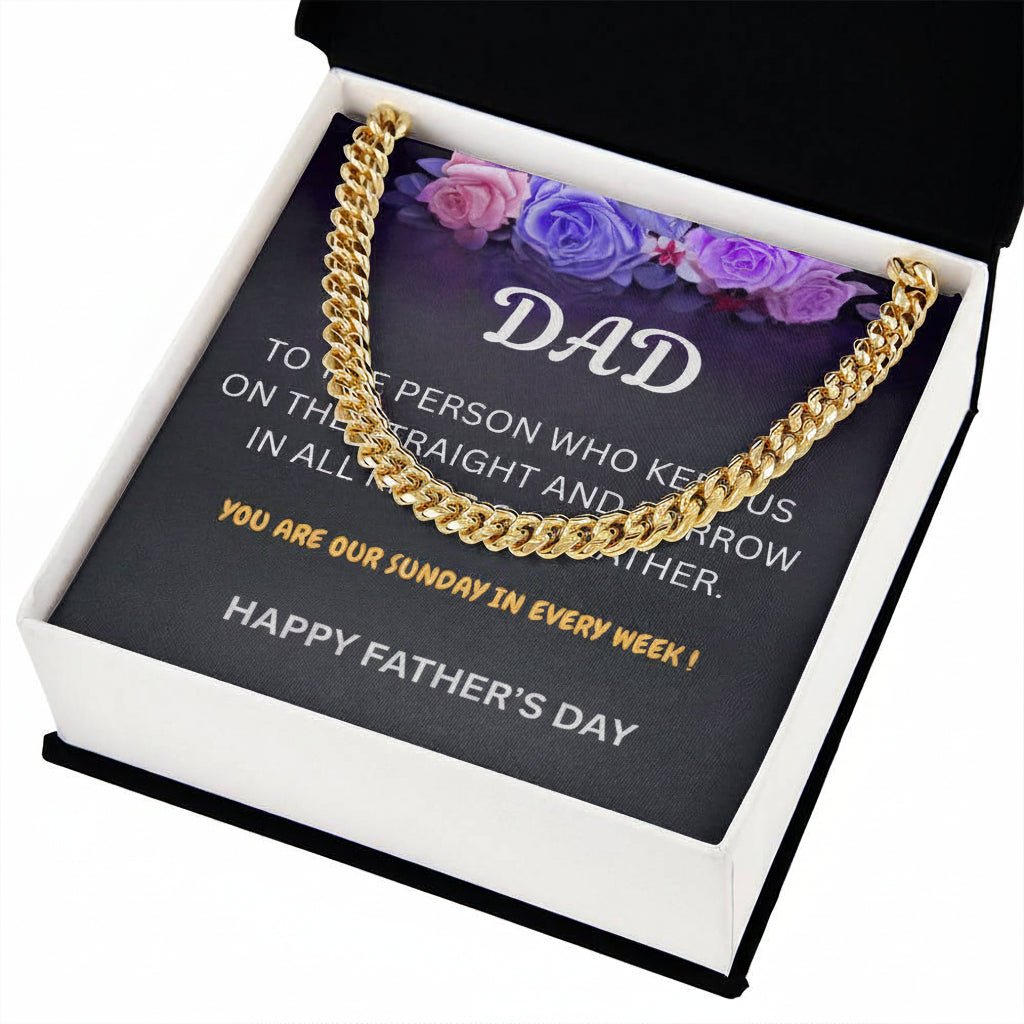 To My Dad - Father's Day Gift from Daughter | Keepsake Necklace & Message Card - Gilded Age Store