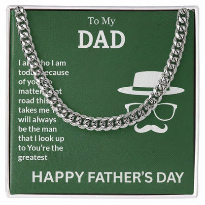 To My Dad - Father's Day Gift from Son or Daughter | Keepsake Necklace & Message Card - Gilded Age Store