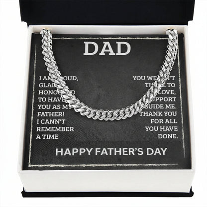 To My Father in Law - Father's Day Gift from Daughter in Law | Keepsake Necklace & Message Card - Gilded Age Store