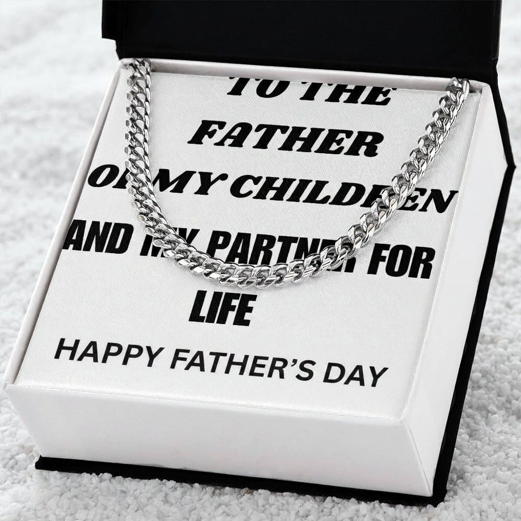 To the Father of My Children - Sentimental Father's Day Gift for Partner | Necklace & Message Card - Gilded Age Store