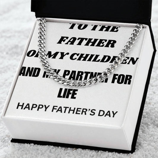 To the Father of My Children - Sentimental Father's Day Gift for Partner | Necklace & Message Card - Gilded Age Store