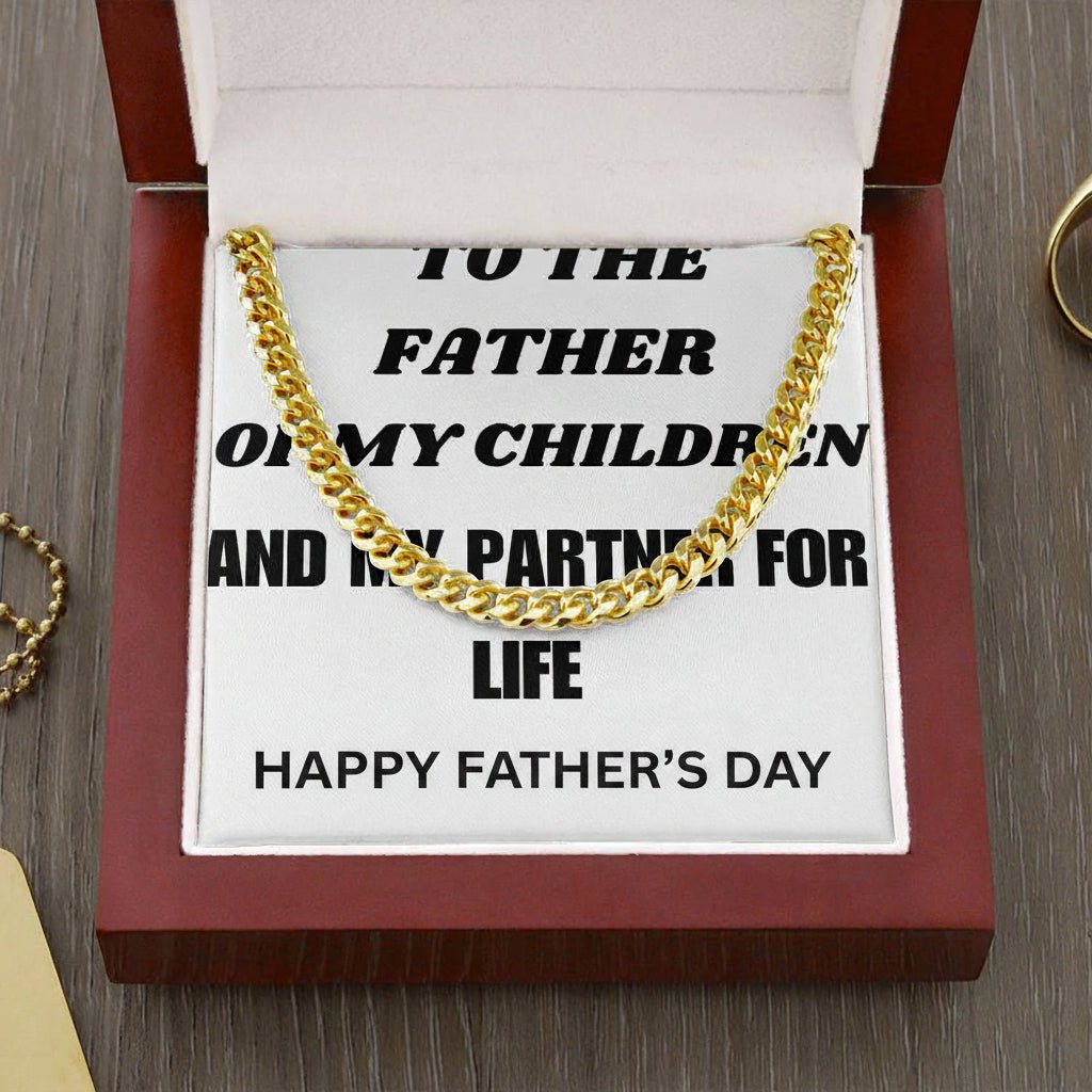 To the Father of My Children - Sentimental Father's Day Gift for Partner | Necklace & Message Card - Gilded Age Store