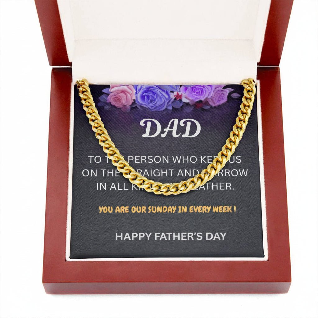 To My Dad - Father's Day Gift from Daughter | Keepsake Necklace & Message Card - Gilded Age Store