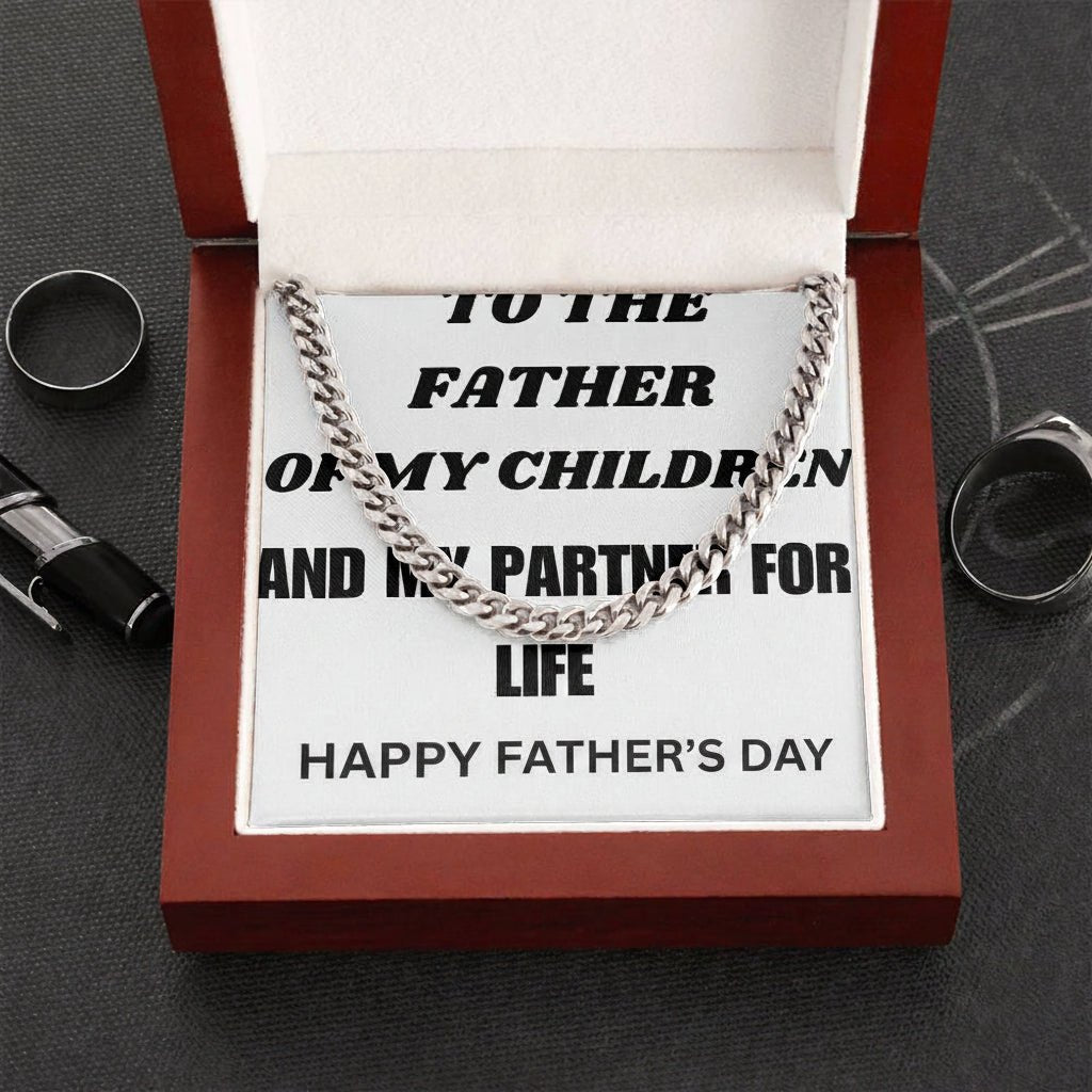 To the Father of My Children - Sentimental Father's Day Gift for Partner | Necklace & Message Card - Gilded Age Store