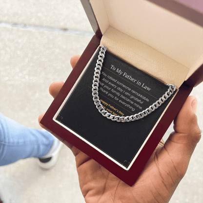 To My Father in Law - Father's Day Gift from Son in Law | Cross Necklace & Message Card - Gilded Age Store