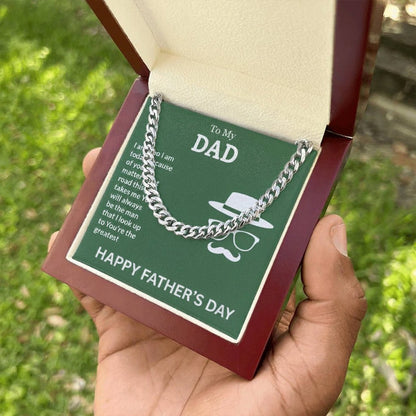 To My Dad - Father's Day Gift from Son or Daughter | Keepsake Necklace & Message Card - Gilded Age Store