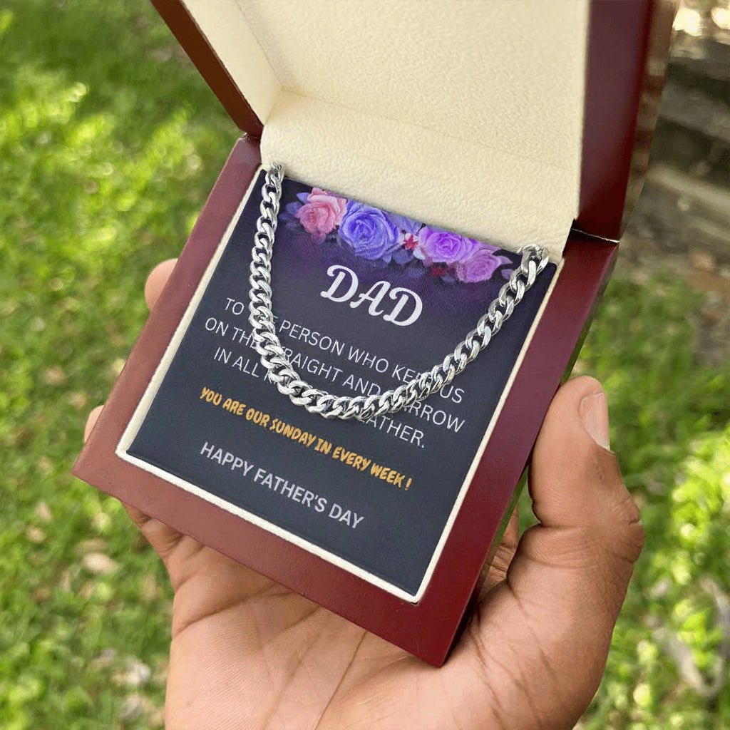 To My Dad - Father's Day Gift from Daughter | Keepsake Necklace & Message Card - Gilded Age Store