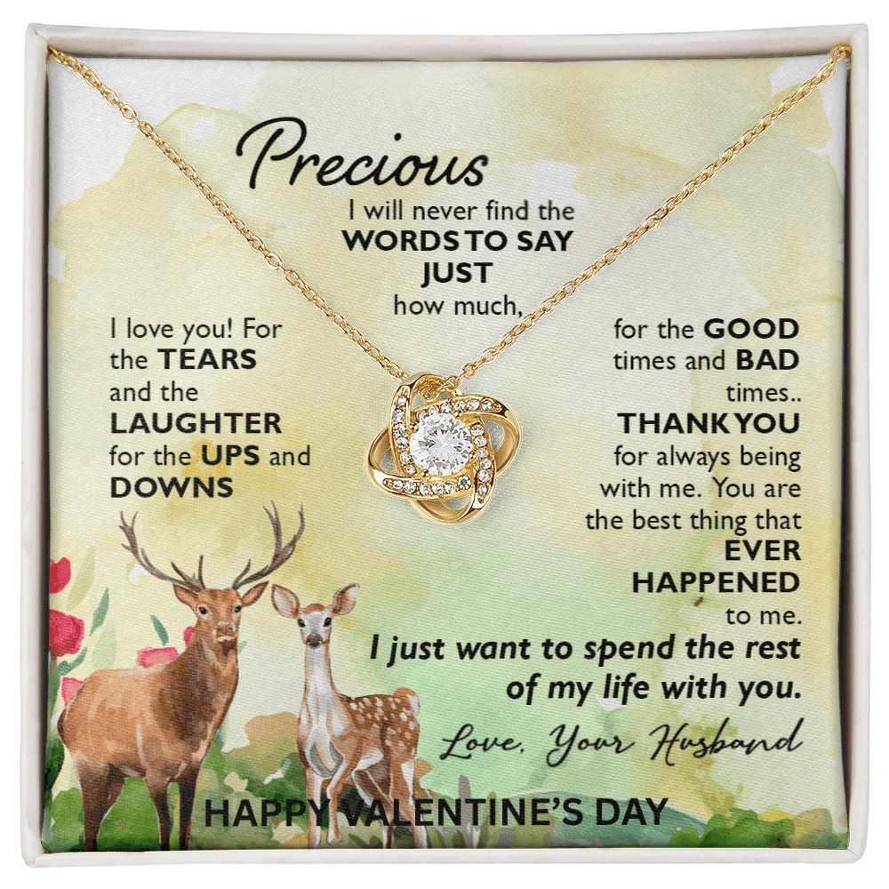 My Most Precious Treasure - Radiant Sparkle Pendant & Meaningful Valentine's Card for Her - Gilded Age Store