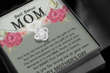 Happy Mothers Day Necklace to the Best Bonus Mom - Gilded Age Store