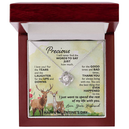 My Most Precious Treasure - Radiant Sparkle Pendant & Meaningful Valentine's Card for Her - Gilded Age Store