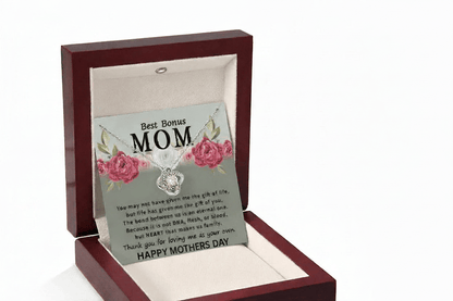 Happy Mothers Day Necklace to the Best Bonus Mom - Gilded Age Store