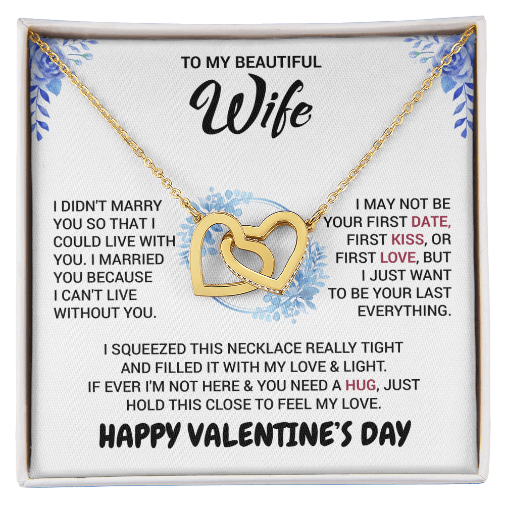 Side by Side Forever - Interlocking Hearts Necklace for my Beautiful Wife. - Gilded Age Store