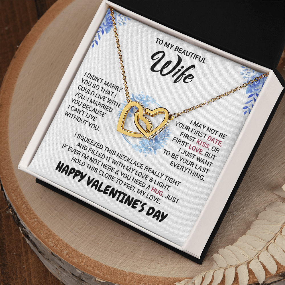 Side by Side Forever - Interlocking Hearts Necklace for my Beautiful Wife. - Gilded Age Store