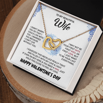 Side by Side Forever - Interlocking Hearts Necklace for my Beautiful Wife. - Gilded Age Store