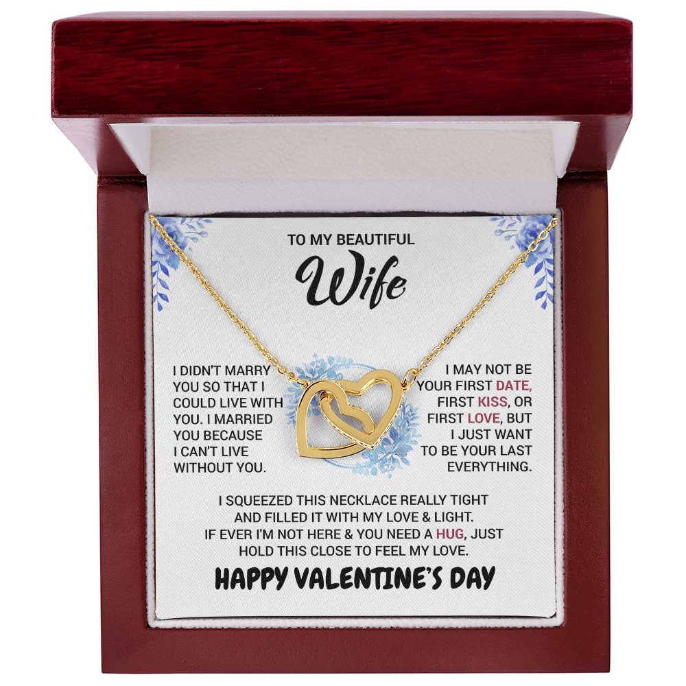 Side by Side Forever - Interlocking Hearts Necklace for my Beautiful Wife. - Gilded Age Store