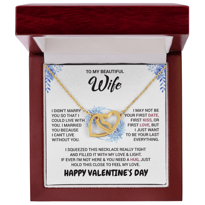 Side by Side Forever - Interlocking Hearts Necklace for my Beautiful Wife. - Gilded Age Store