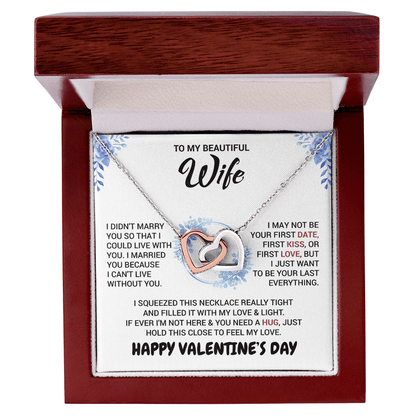 Side by Side Forever - Interlocking Hearts Necklace for my Beautiful Wife. - Gilded Age Store