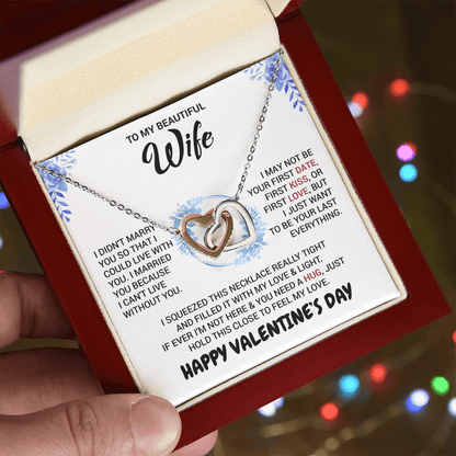 Side by Side Forever - Interlocking Hearts Necklace for my Beautiful Wife. - Gilded Age Store