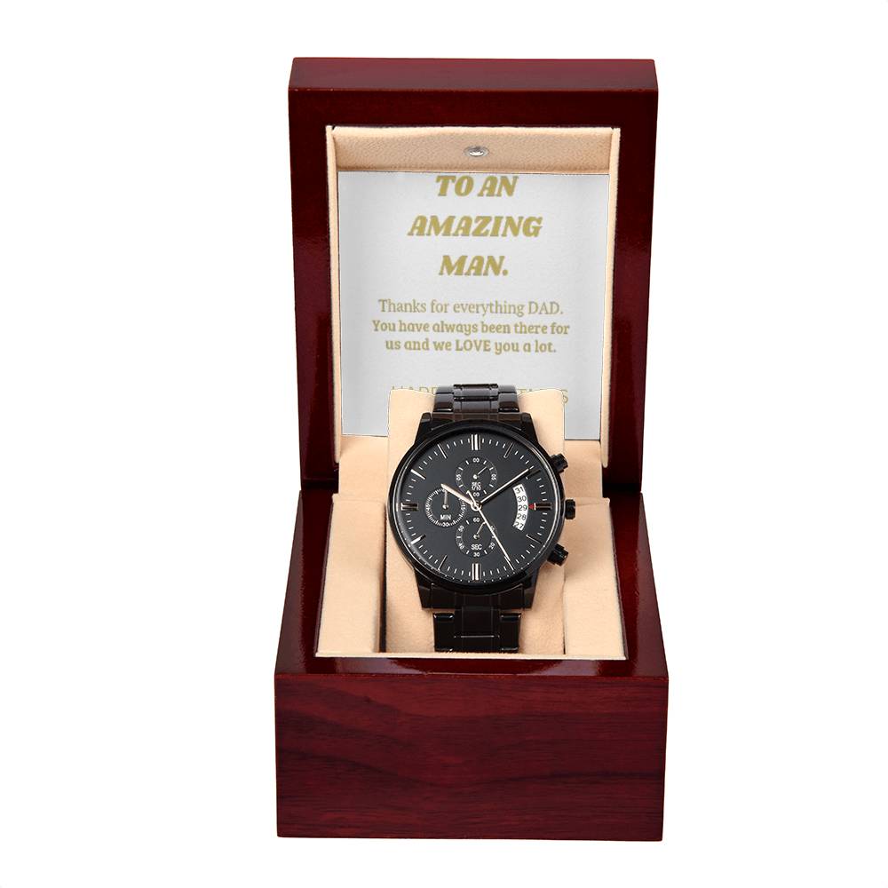 To My Dad / Step - Dad - Father's Day Chronograph Watch Gift | Luxury Timepiece & Message Card - Gilded Age Store