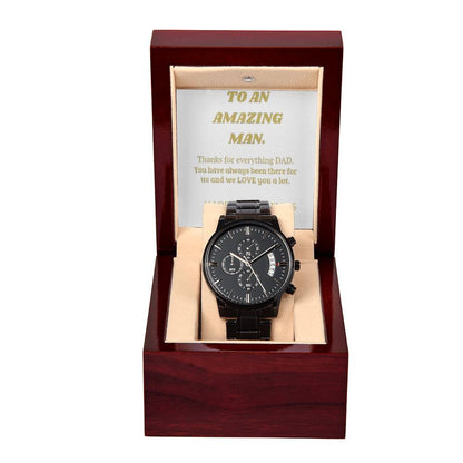 To My Dad / Step - Dad - Father's Day Chronograph Watch Gift | Luxury Timepiece & Message Card - Gilded Age Store