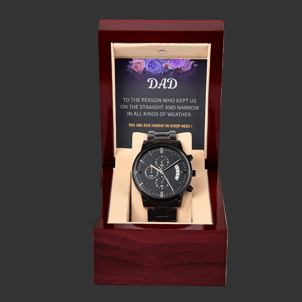 To My Grandad - Father's Day Chronograph Watch Gift | Luxury Timepiece & Message Card - Gilded Age Store