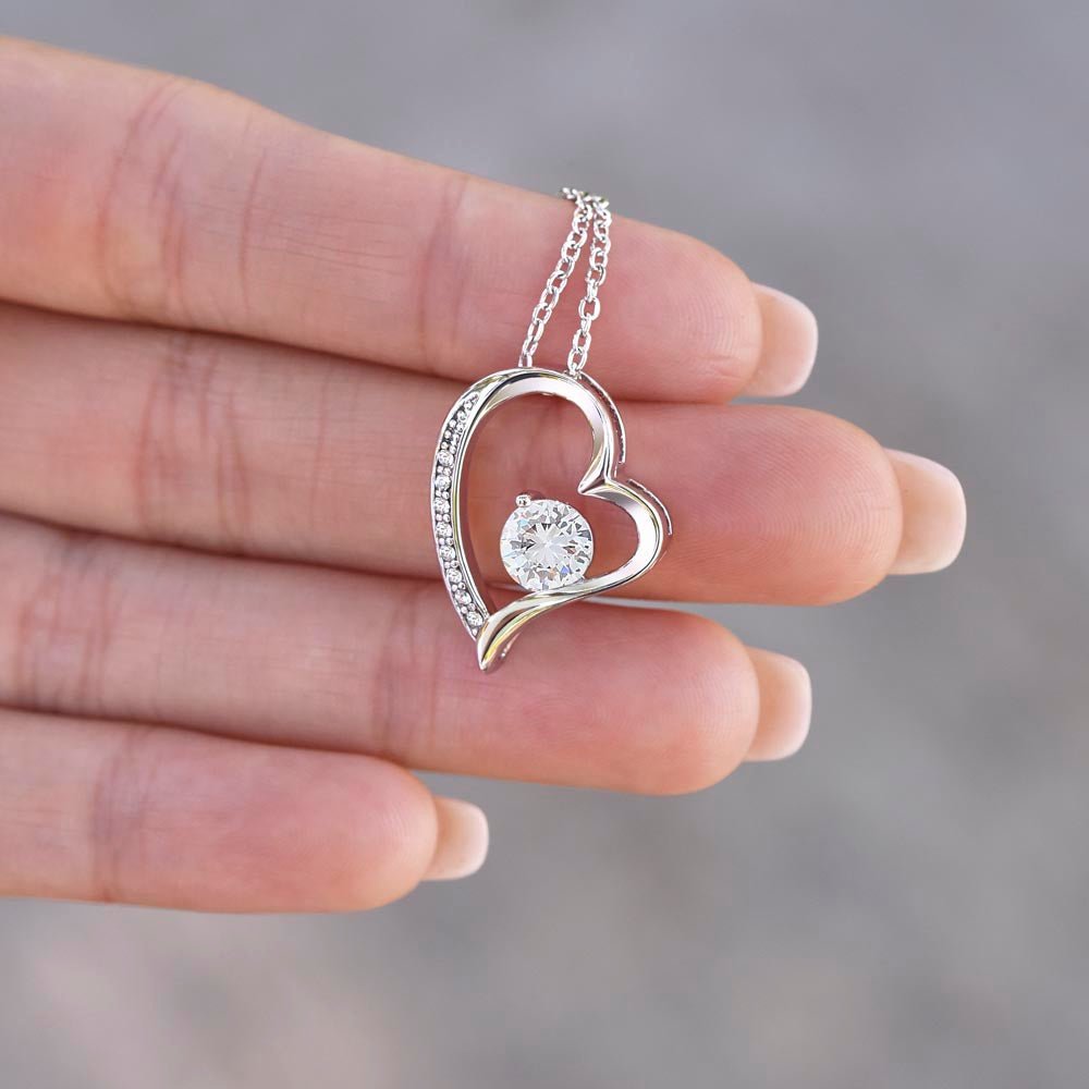 Mothers Day Gift Gift from Son. Beautiful Forever Love necklace with endearing message card that says all you want to say. - Gilded Age Store