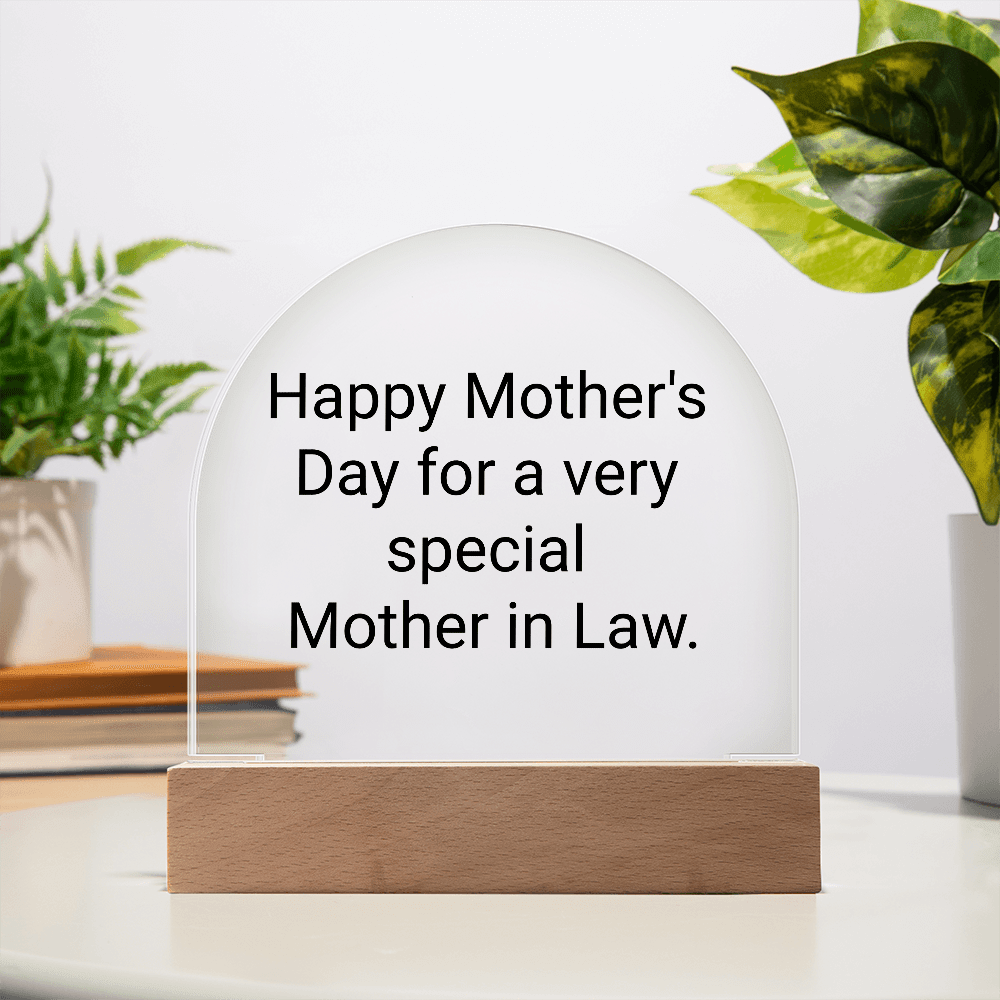 Mothers Day gift for a very special Mother in Law. Acrylic Night Light. - Gilded Age Store