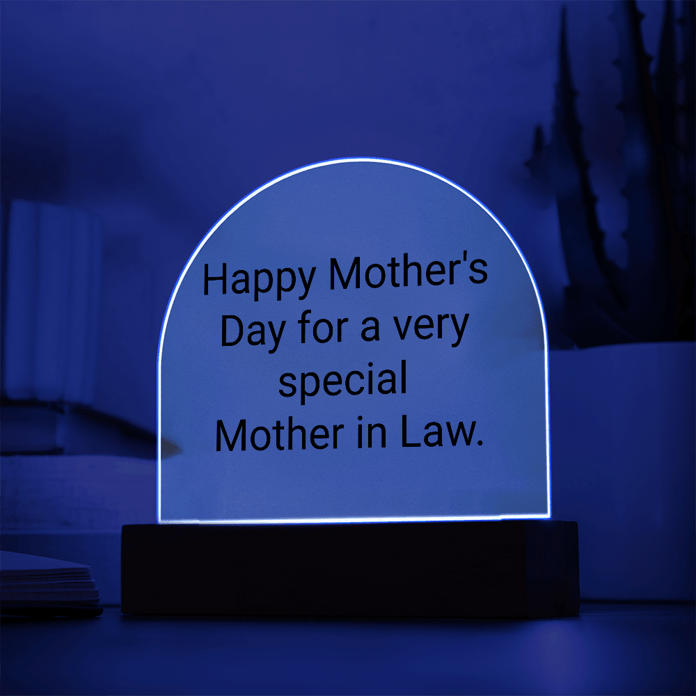 Mothers Day gift for a very special Mother in Law. Acrylic Night Light. - Gilded Age Store
