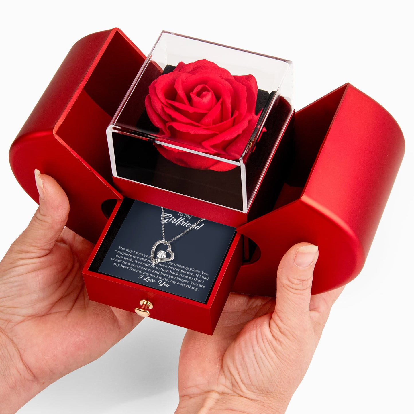 Unique Valentine's Day Gift for the woman who has my heart. – Alluring Beauty Ribbon Necklace with Message Card - Gilded Age Store
